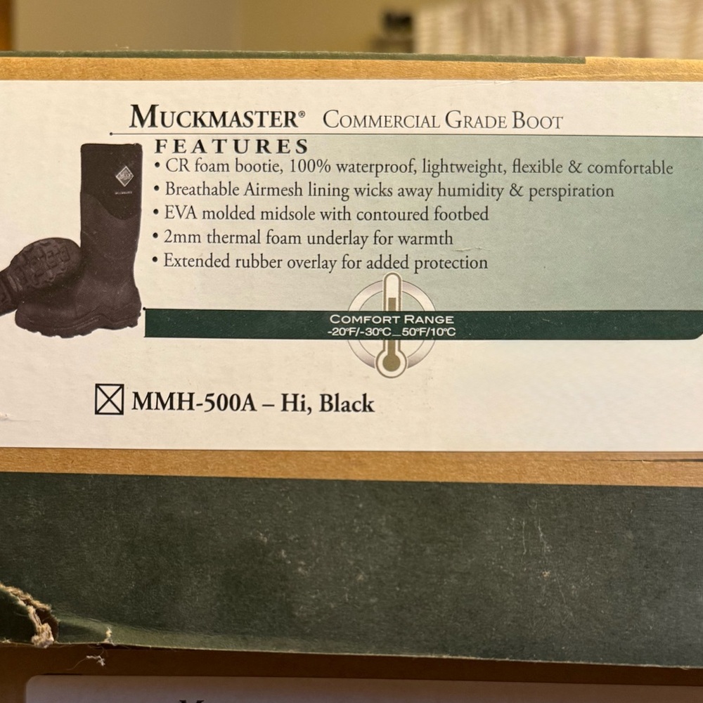 NIB Muck Muckmaster Black Boots - Picture 5 of 5